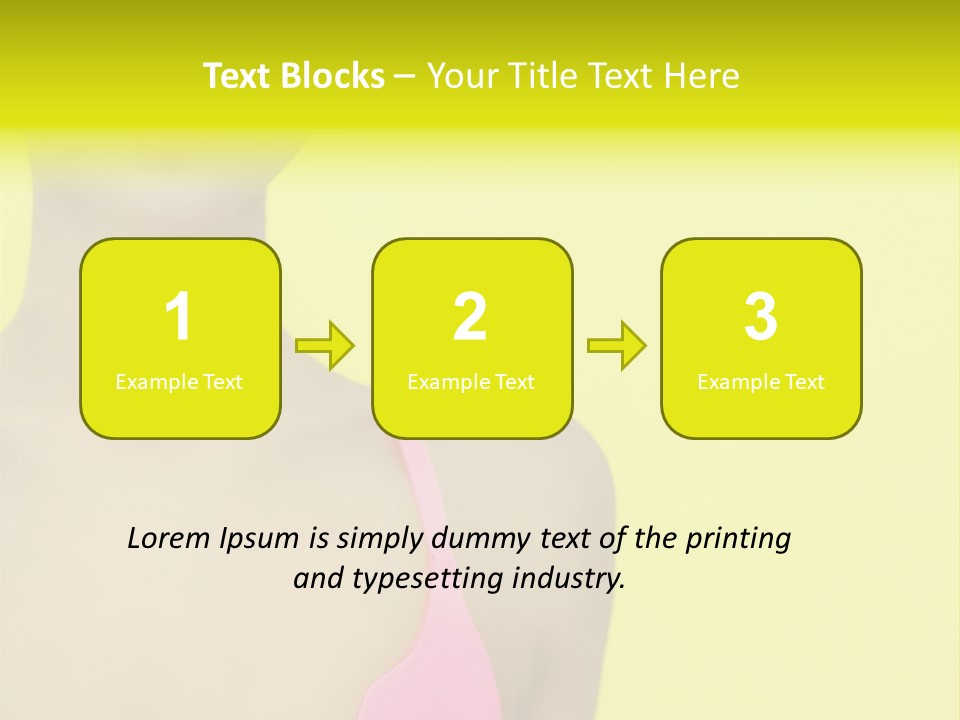 A Woman In A Pink Bikini With Yellow And Pink Paint On Her Face PowerPoint Template