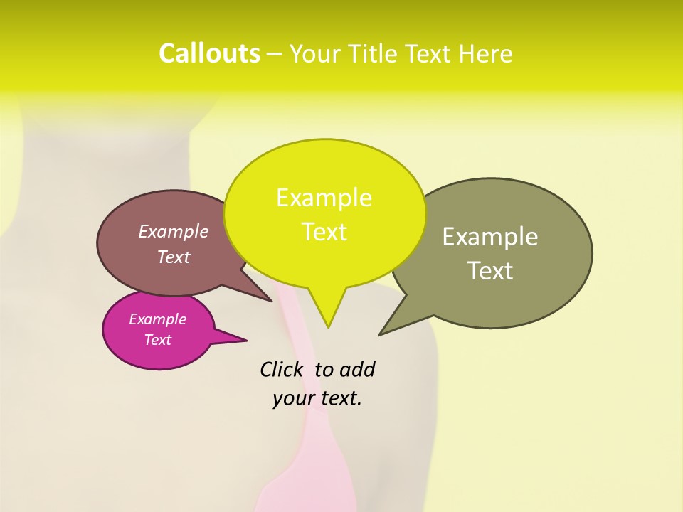 A Woman In A Pink Bikini With Yellow And Pink Paint On Her Face PowerPoint Template