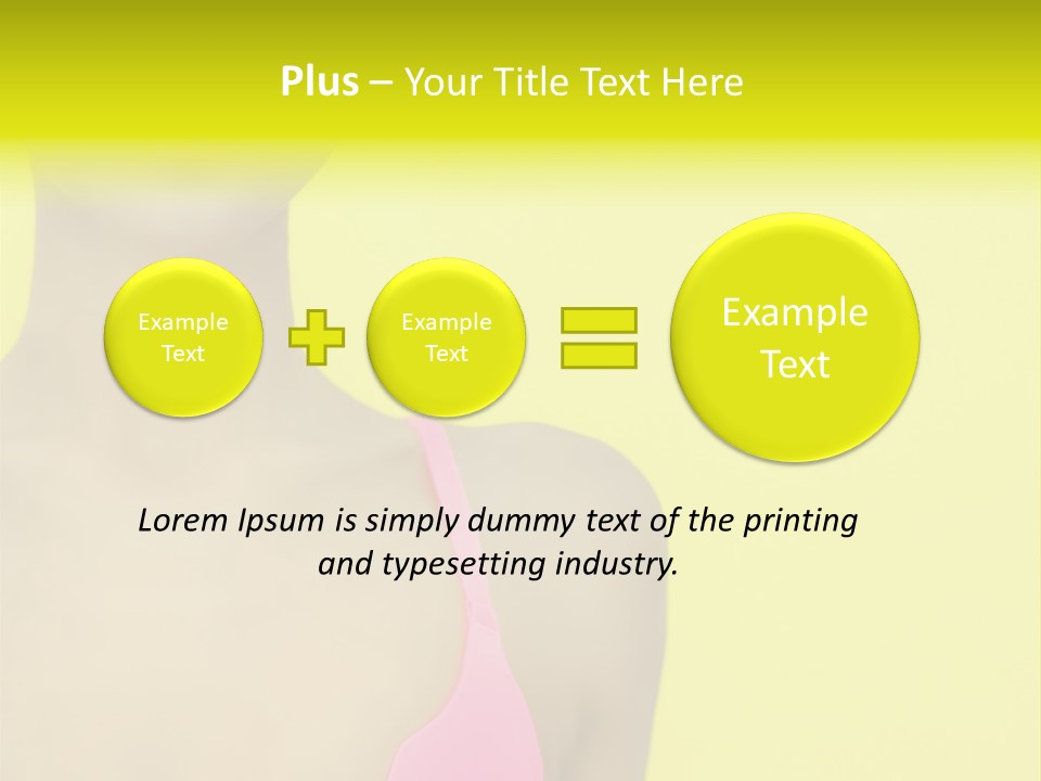 A Woman In A Pink Bikini With Yellow And Pink Paint On Her Face PowerPoint Template