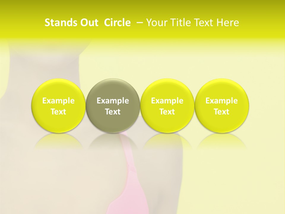 A Woman In A Pink Bikini With Yellow And Pink Paint On Her Face PowerPoint Template