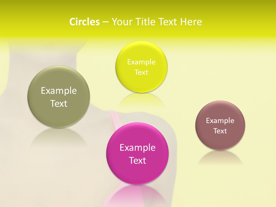 A Woman In A Pink Bikini With Yellow And Pink Paint On Her Face PowerPoint Template