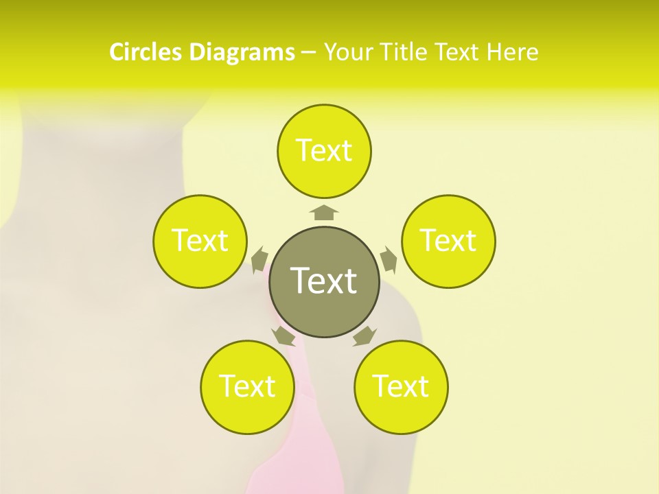 A Woman In A Pink Bikini With Yellow And Pink Paint On Her Face PowerPoint Template