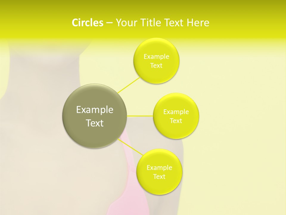 A Woman In A Pink Bikini With Yellow And Pink Paint On Her Face PowerPoint Template