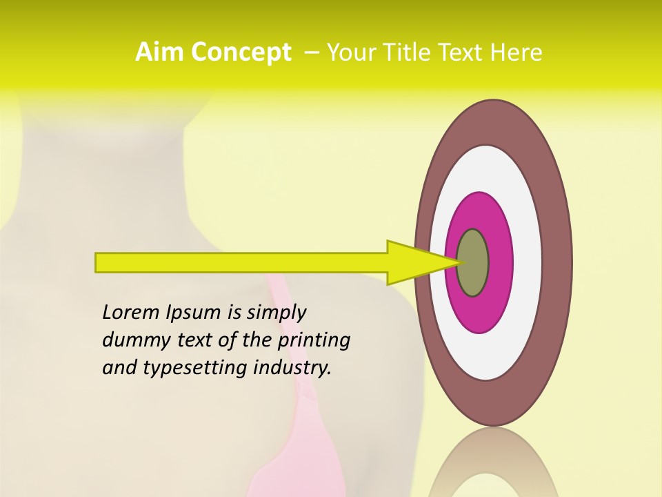 A Woman In A Pink Bikini With Yellow And Pink Paint On Her Face PowerPoint Template