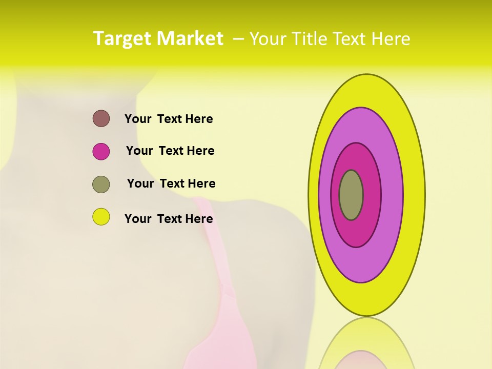 A Woman In A Pink Bikini With Yellow And Pink Paint On Her Face PowerPoint Template