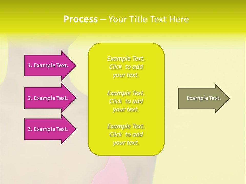 A Woman In A Pink Bikini With Yellow And Pink Paint On Her Face PowerPoint Template