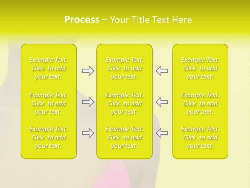 A Woman In A Pink Bikini With Yellow And Pink Paint On Her Face PowerPoint Template