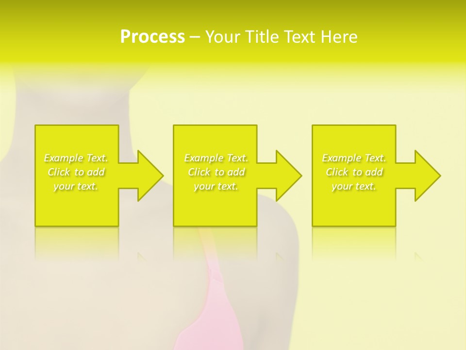 A Woman In A Pink Bikini With Yellow And Pink Paint On Her Face PowerPoint Template