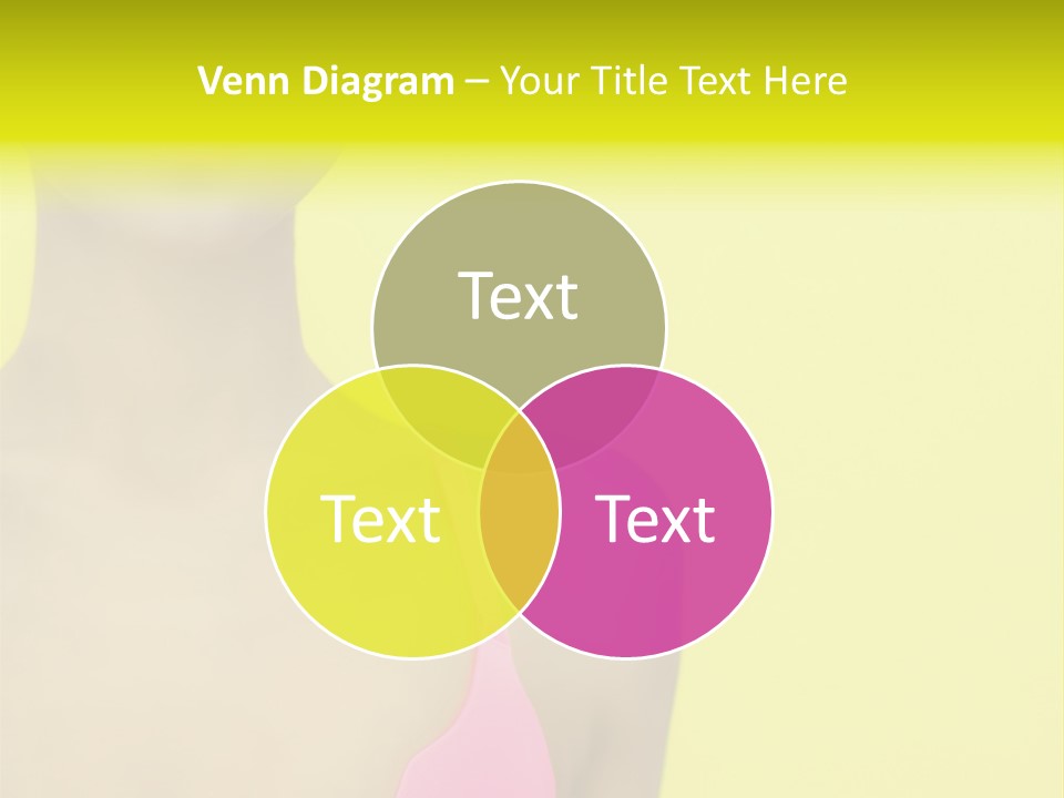 A Woman In A Pink Bikini With Yellow And Pink Paint On Her Face PowerPoint Template