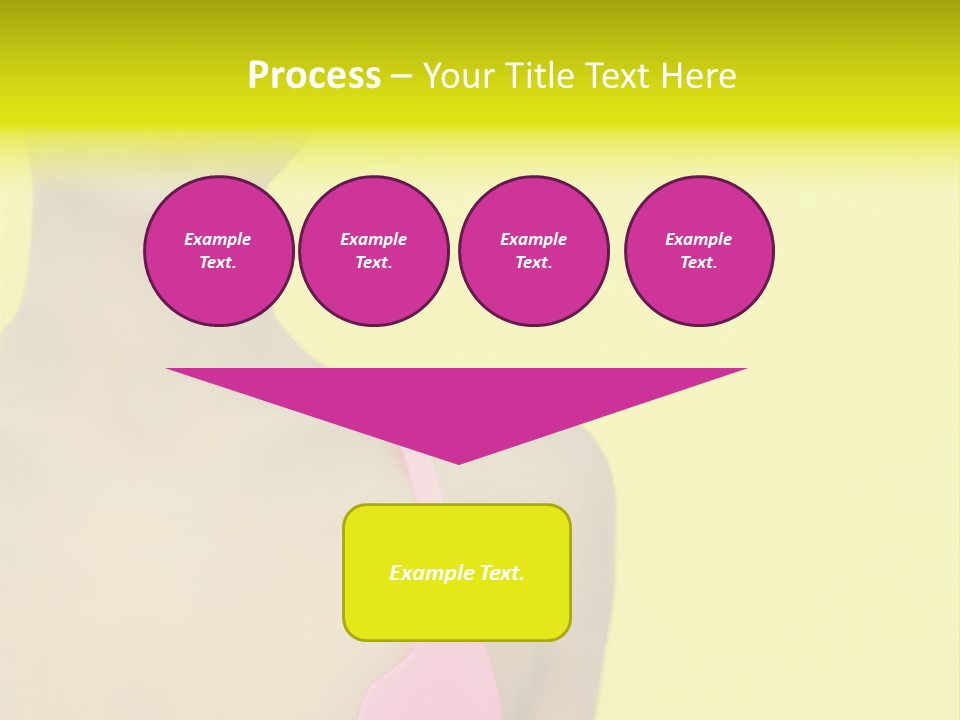 A Woman In A Pink Bikini With Yellow And Pink Paint On Her Face PowerPoint Template