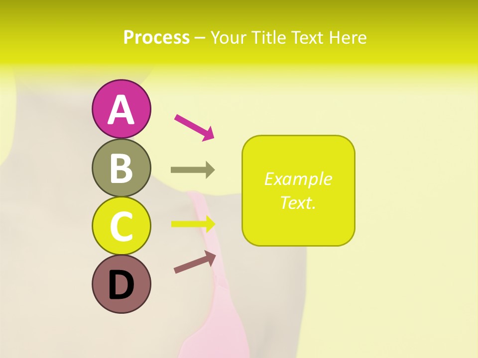 A Woman In A Pink Bikini With Yellow And Pink Paint On Her Face PowerPoint Template