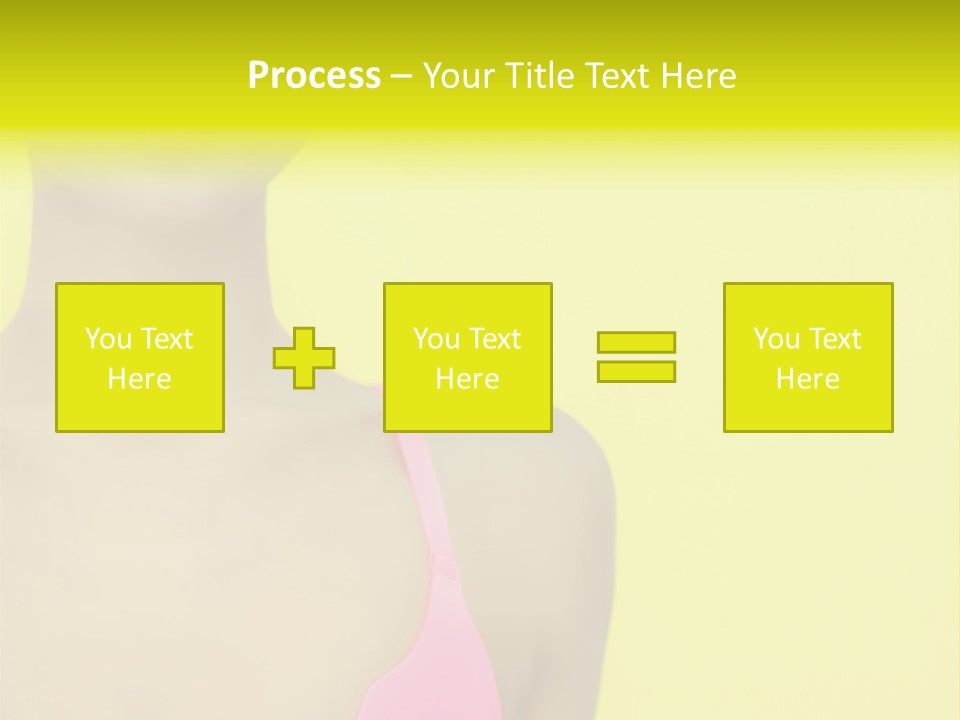 A Woman In A Pink Bikini With Yellow And Pink Paint On Her Face PowerPoint Template