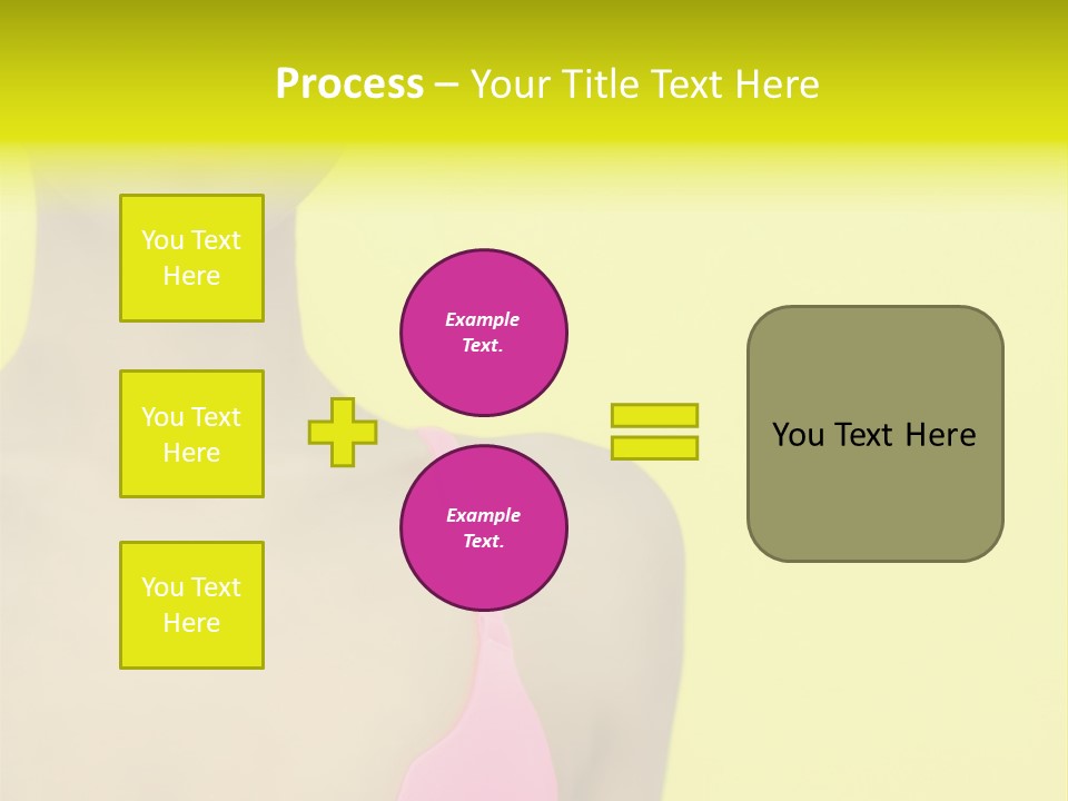 A Woman In A Pink Bikini With Yellow And Pink Paint On Her Face PowerPoint Template