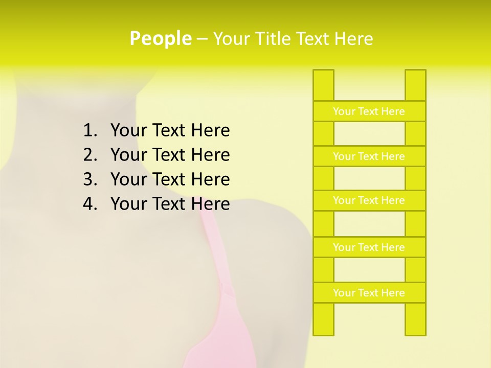 A Woman In A Pink Bikini With Yellow And Pink Paint On Her Face PowerPoint Template