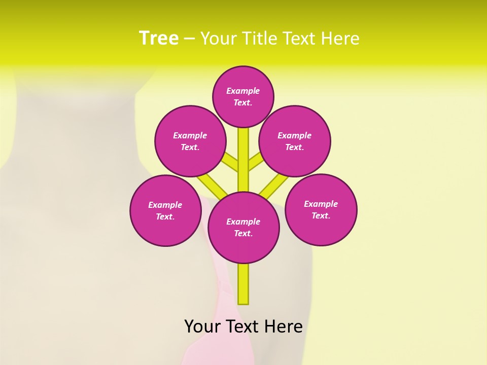 A Woman In A Pink Bikini With Yellow And Pink Paint On Her Face PowerPoint Template