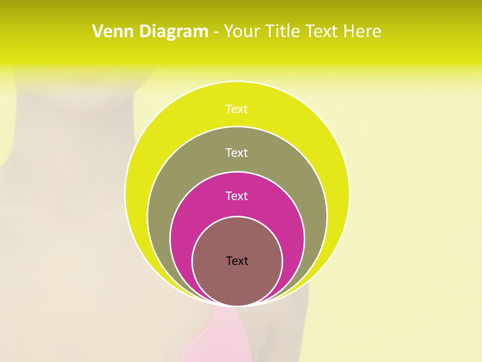 A Woman In A Pink Bikini With Yellow And Pink Paint On Her Face PowerPoint Template