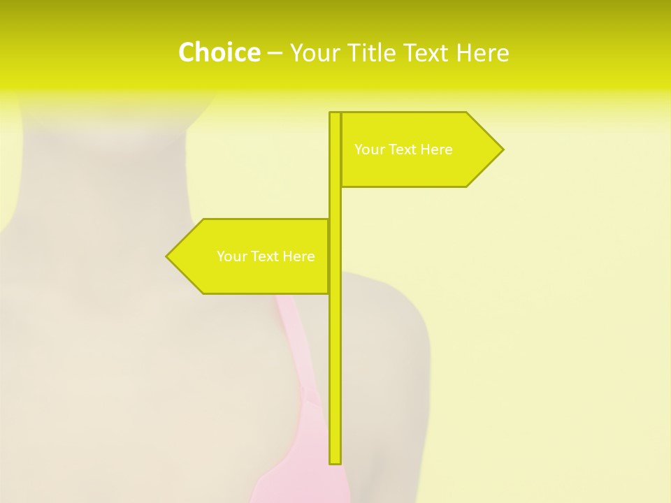 A Woman In A Pink Bikini With Yellow And Pink Paint On Her Face PowerPoint Template
