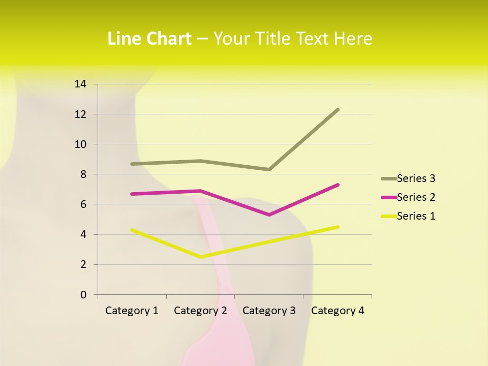 A Woman In A Pink Bikini With Yellow And Pink Paint On Her Face PowerPoint Template