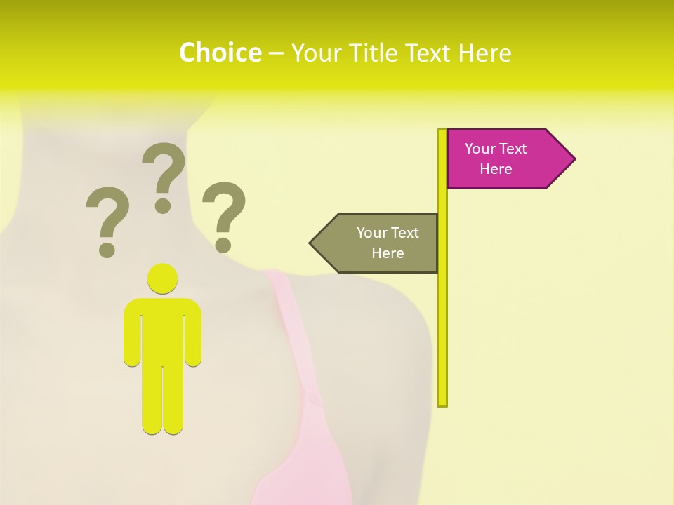 A Woman In A Pink Bikini With Yellow And Pink Paint On Her Face PowerPoint Template