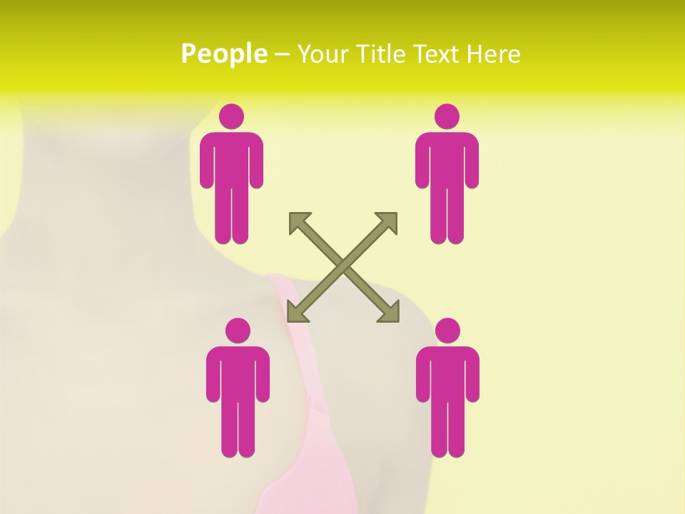 A Woman In A Pink Bikini With Yellow And Pink Paint On Her Face PowerPoint Template