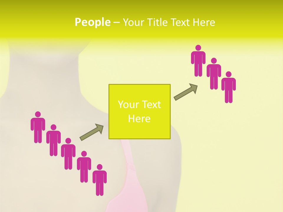 A Woman In A Pink Bikini With Yellow And Pink Paint On Her Face PowerPoint Template