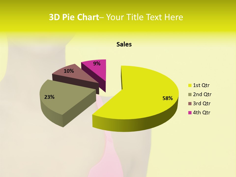 A Woman In A Pink Bikini With Yellow And Pink Paint On Her Face PowerPoint Template