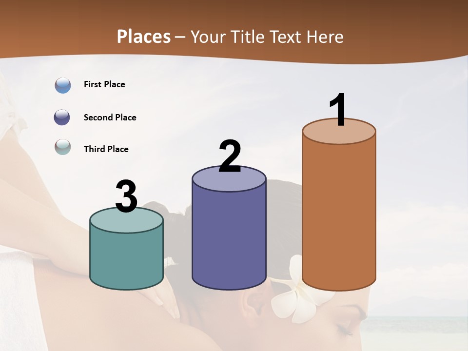 A Woman Laying Down On The Beach With A Flower In Her Hair PowerPoint Template