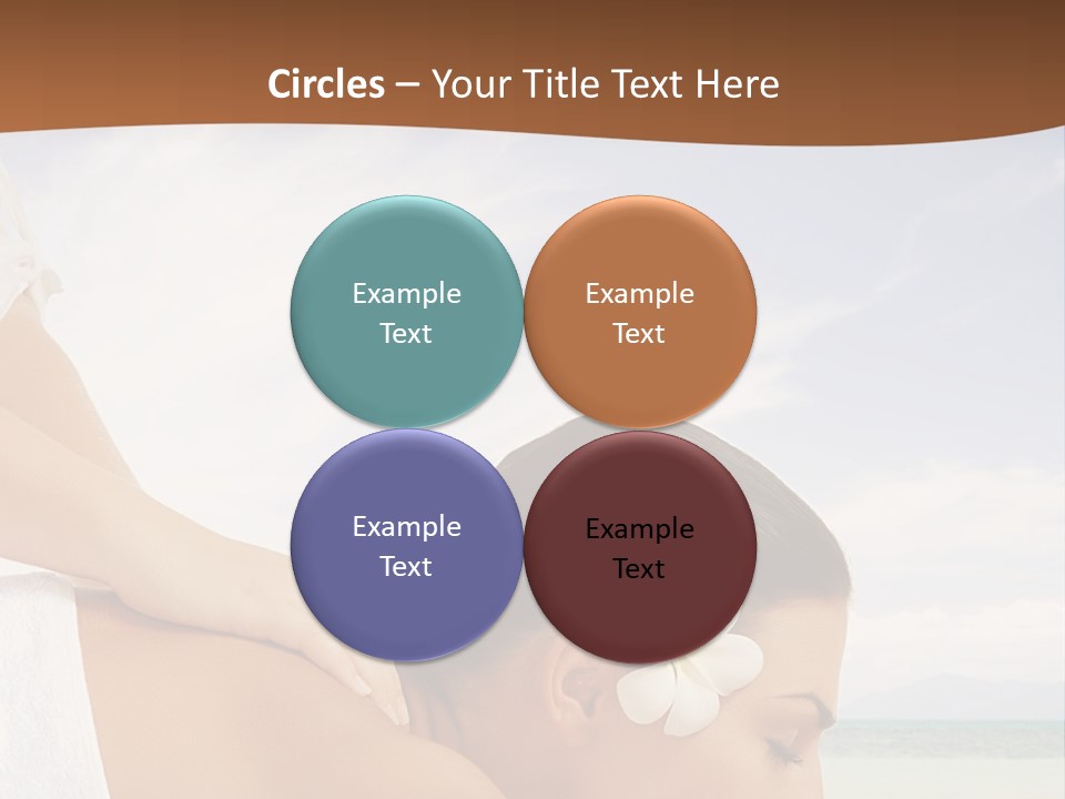 A Woman Laying Down On The Beach With A Flower In Her Hair PowerPoint Template