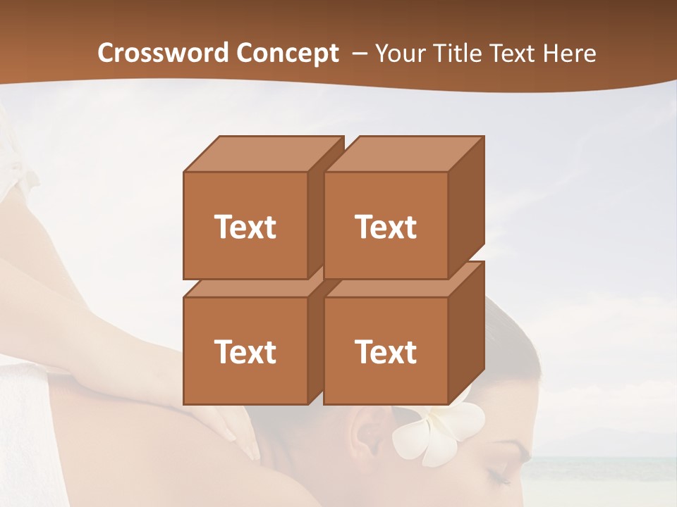 A Woman Laying Down On The Beach With A Flower In Her Hair PowerPoint Template