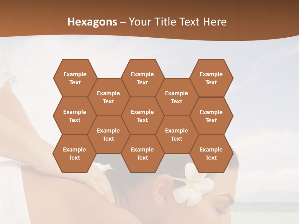 A Woman Laying Down On The Beach With A Flower In Her Hair PowerPoint Template