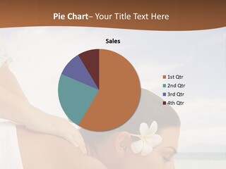 A Woman Laying Down On The Beach With A Flower In Her Hair PowerPoint Template
