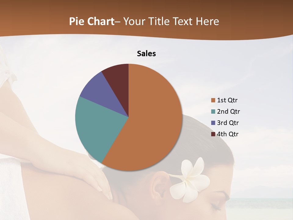 A Woman Laying Down On The Beach With A Flower In Her Hair PowerPoint Template