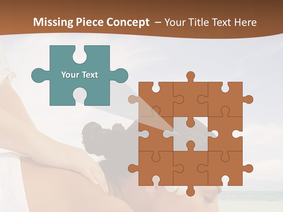 A Woman Laying Down On The Beach With A Flower In Her Hair PowerPoint Template