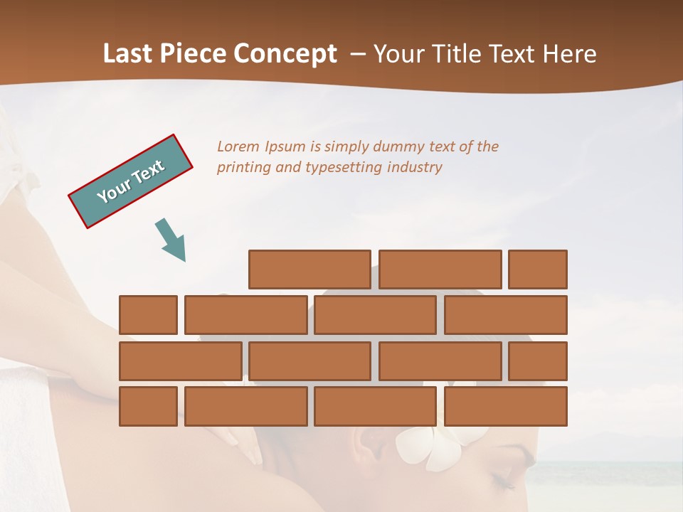 A Woman Laying Down On The Beach With A Flower In Her Hair PowerPoint Template