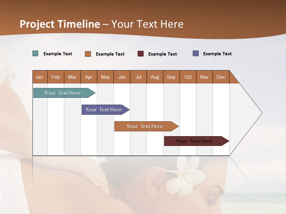 A Woman Laying Down On The Beach With A Flower In Her Hair PowerPoint Template