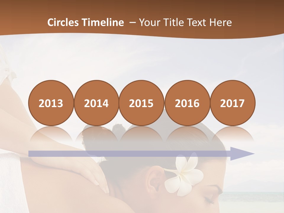 A Woman Laying Down On The Beach With A Flower In Her Hair PowerPoint Template