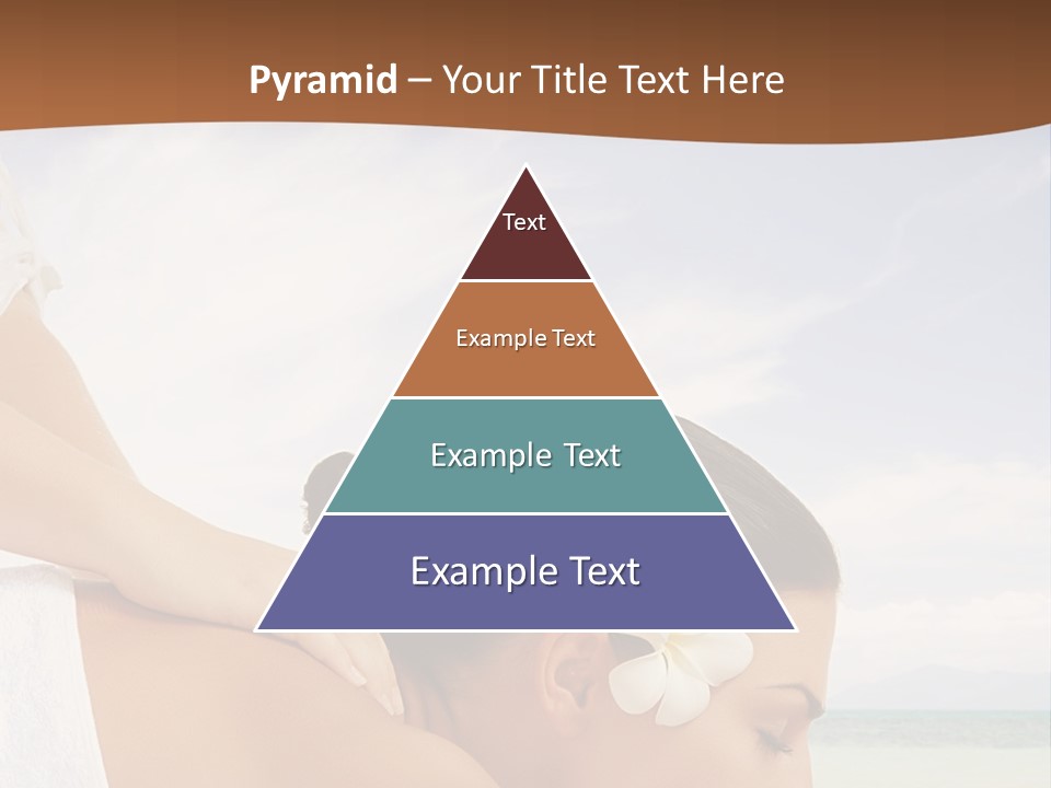 A Woman Laying Down On The Beach With A Flower In Her Hair PowerPoint Template