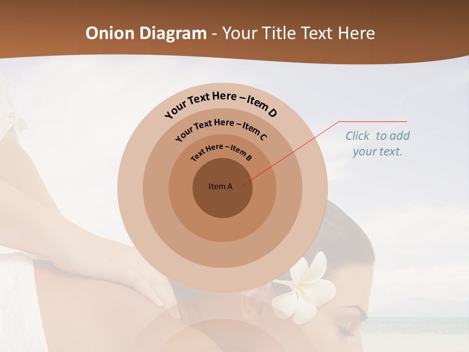 A Woman Laying Down On The Beach With A Flower In Her Hair PowerPoint Template