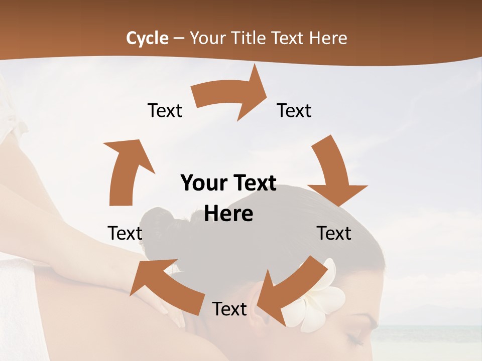 A Woman Laying Down On The Beach With A Flower In Her Hair PowerPoint Template