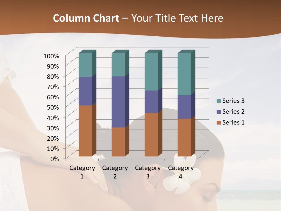 A Woman Laying Down On The Beach With A Flower In Her Hair PowerPoint Template