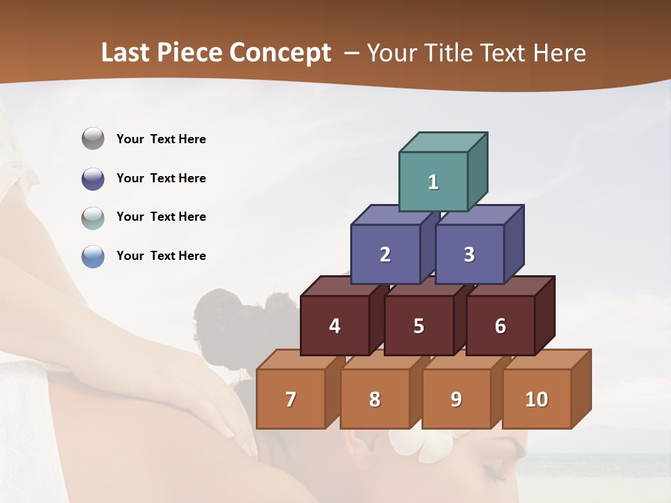 A Woman Laying Down On The Beach With A Flower In Her Hair PowerPoint Template