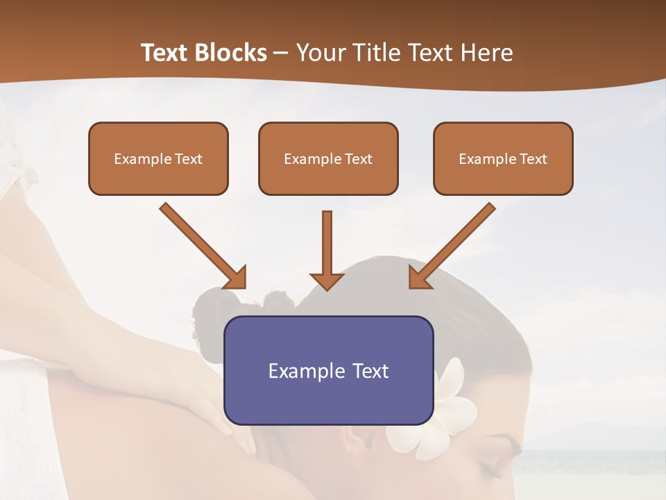 A Woman Laying Down On The Beach With A Flower In Her Hair PowerPoint Template