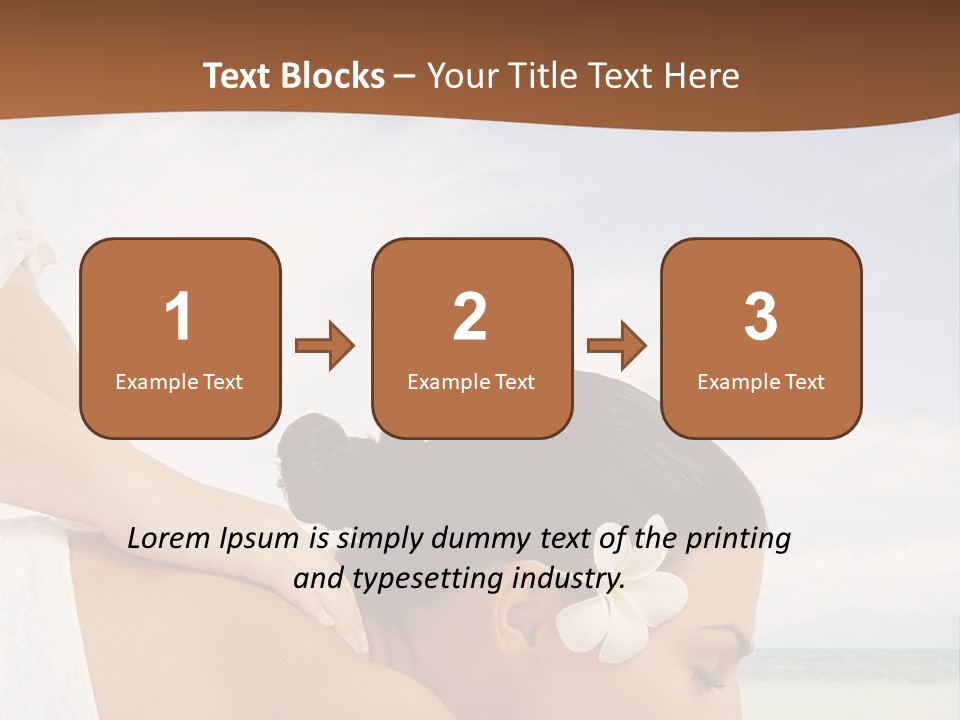 A Woman Laying Down On The Beach With A Flower In Her Hair PowerPoint Template