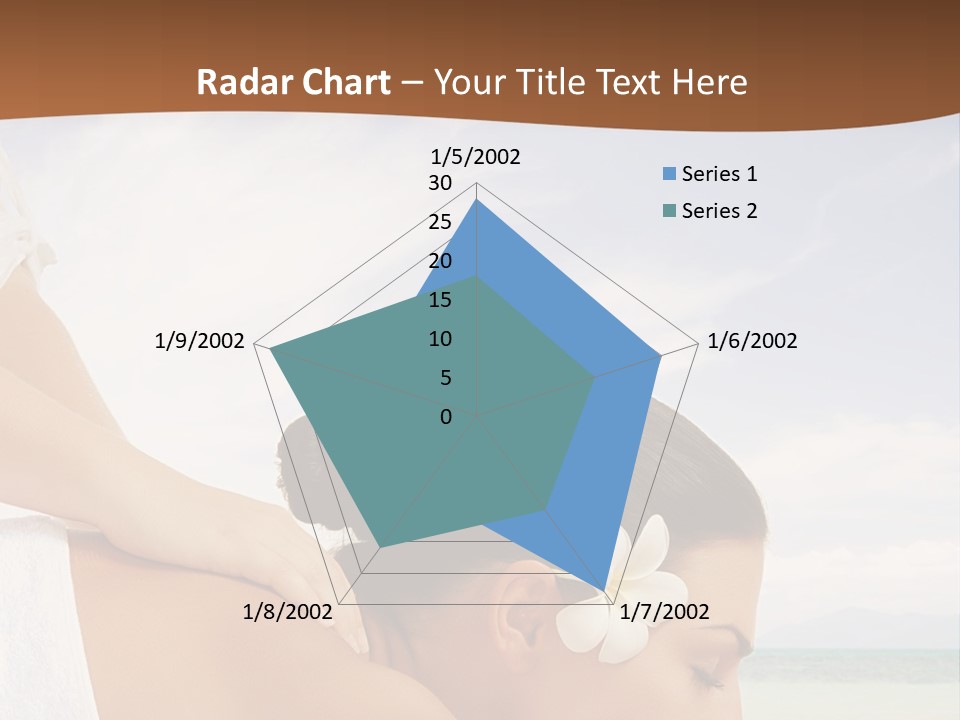 A Woman Laying Down On The Beach With A Flower In Her Hair PowerPoint Template