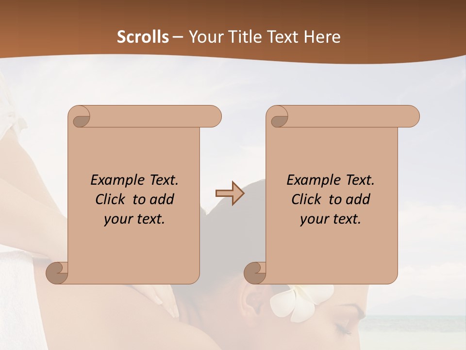 A Woman Laying Down On The Beach With A Flower In Her Hair PowerPoint Template
