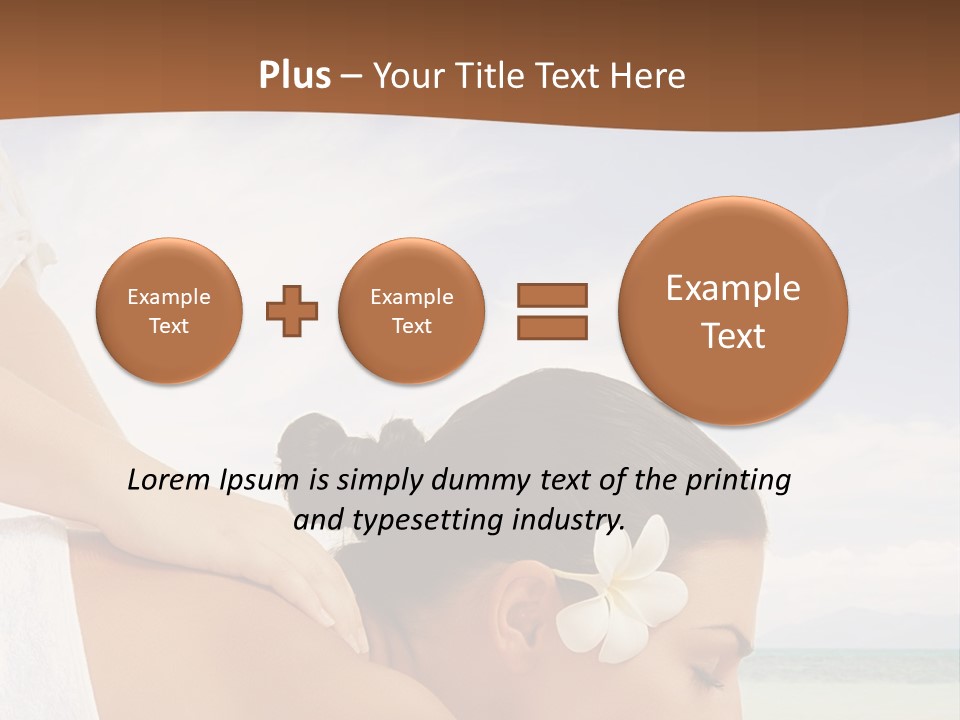 A Woman Laying Down On The Beach With A Flower In Her Hair PowerPoint Template