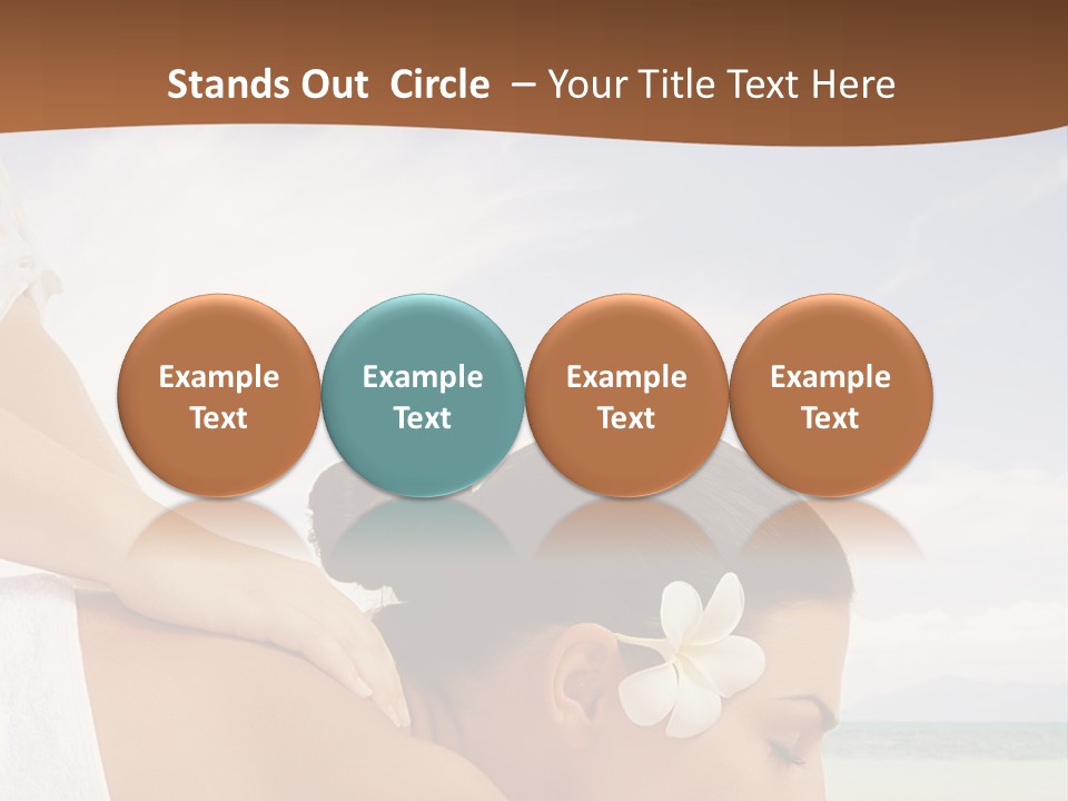 A Woman Laying Down On The Beach With A Flower In Her Hair PowerPoint Template