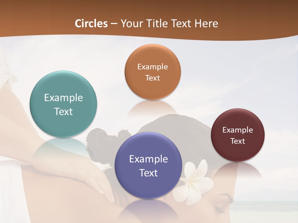 A Woman Laying Down On The Beach With A Flower In Her Hair PowerPoint Template