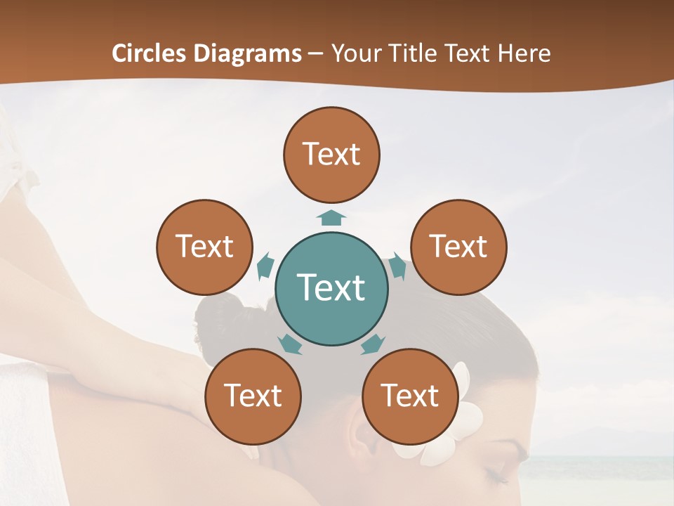 A Woman Laying Down On The Beach With A Flower In Her Hair PowerPoint Template