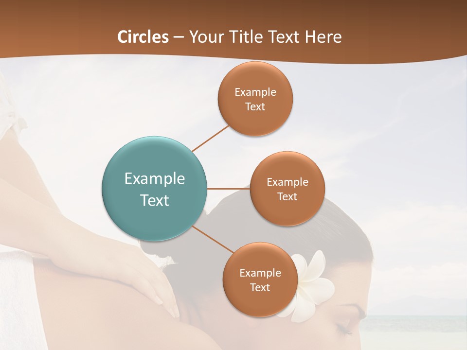A Woman Laying Down On The Beach With A Flower In Her Hair PowerPoint Template